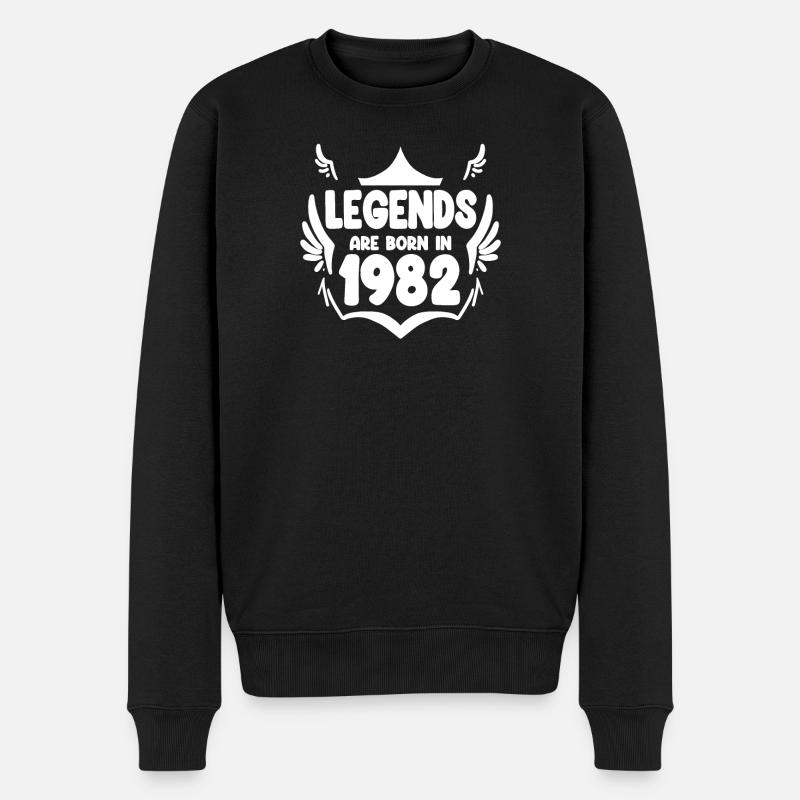 1982 - Jahrgang 1982 - Männer Premium Bio Pullover - Schwarz