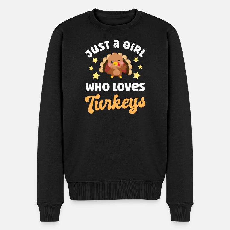 Truthahn Truthähne - Männer Premium Bio Pullover - Schwarz