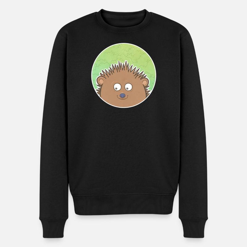 Igel - Männer Premium Bio Pullover - Schwarz