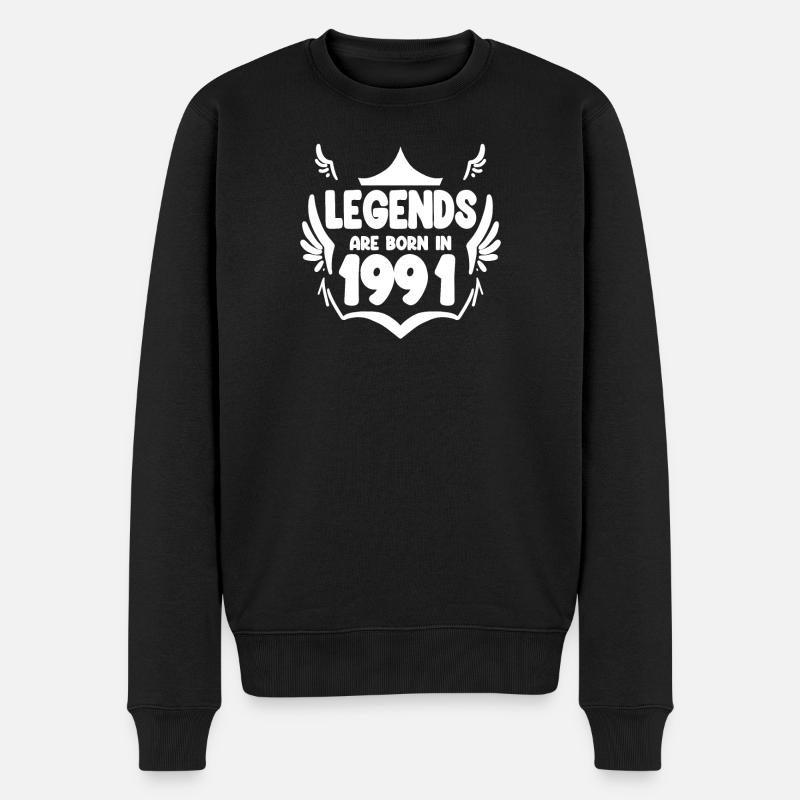 1991 - Né en 1991 - Pull Premium bio Homme - noir