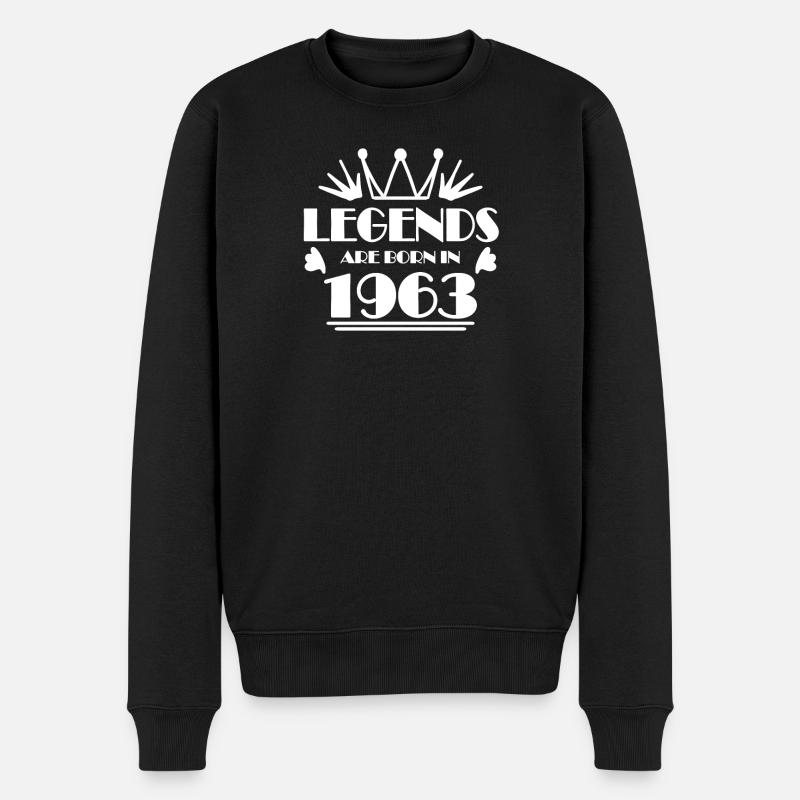 1963 - Né en 1963 - Pull Premium bio Homme - noir
