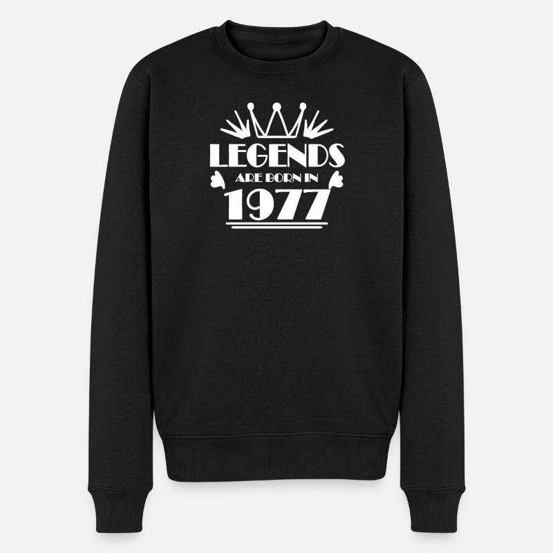 1977 - Jahrgang 1977 - Männer Premium Bio Pullover - Schwarz