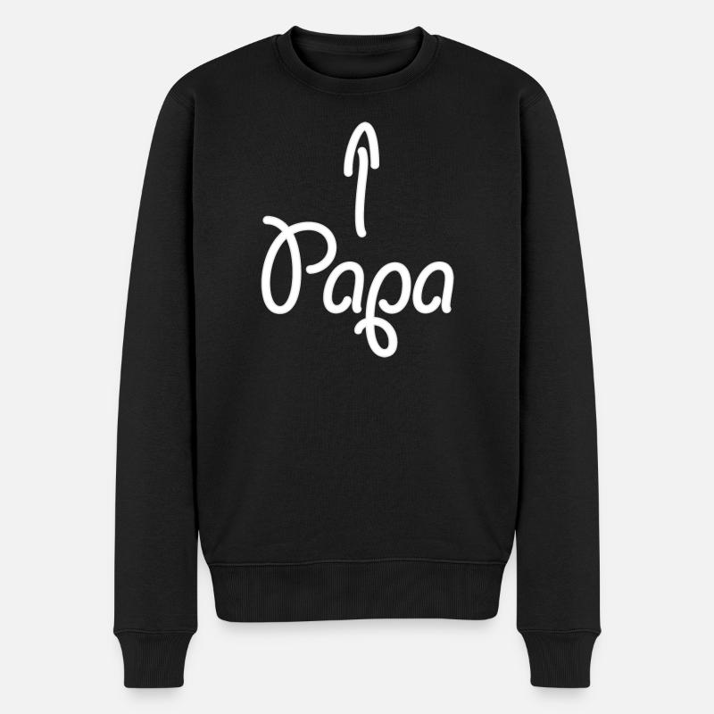 Papa (flèche) - Pull Premium bio Homme - noir