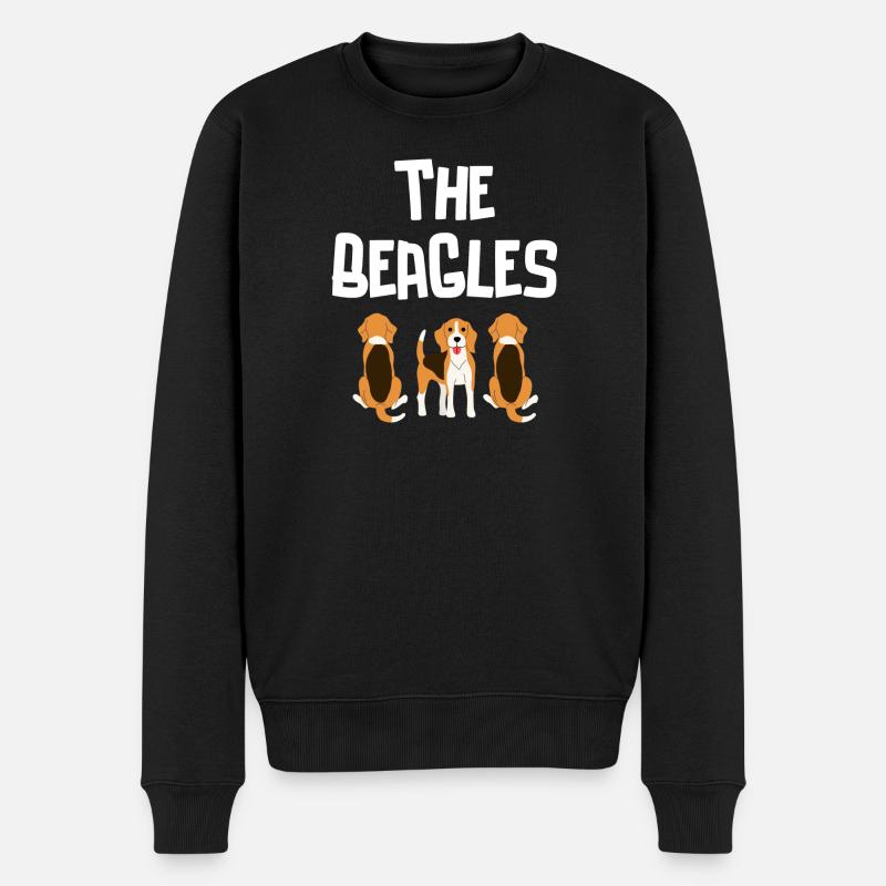Beagle, Jagd, Jagdhund - Männer Premium Bio Pullover - Schwarz