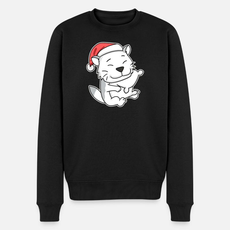 Burmilla Cat Noël Sommeil Fatigué - Pull Premium bio Homme - noir