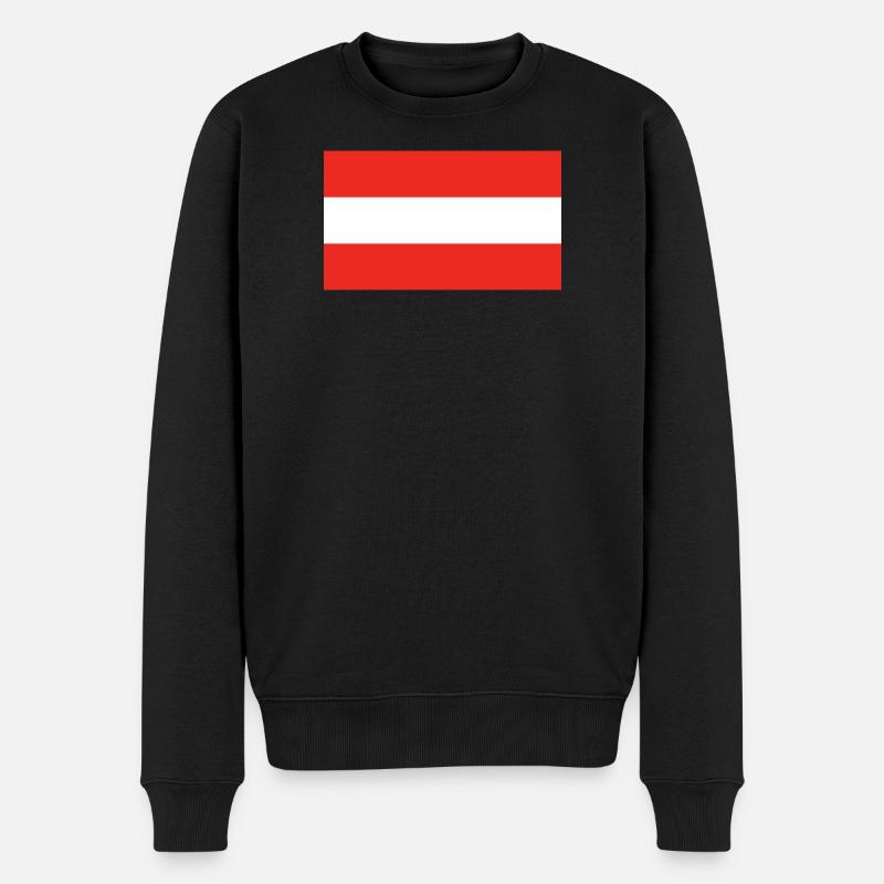 Österreich national Flagge - Männer Premium Bio Pullover - Schwarz