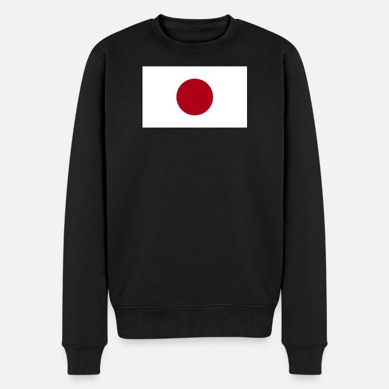 Japan National Flagge - Männer Premium Bio Pullover - Schwarz