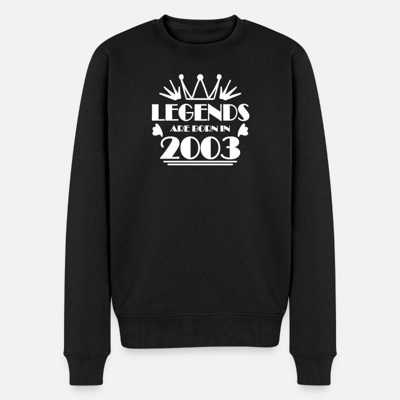 2003 - Jahrgang 2003 - Männer Premium Bio Pullover - Schwarz