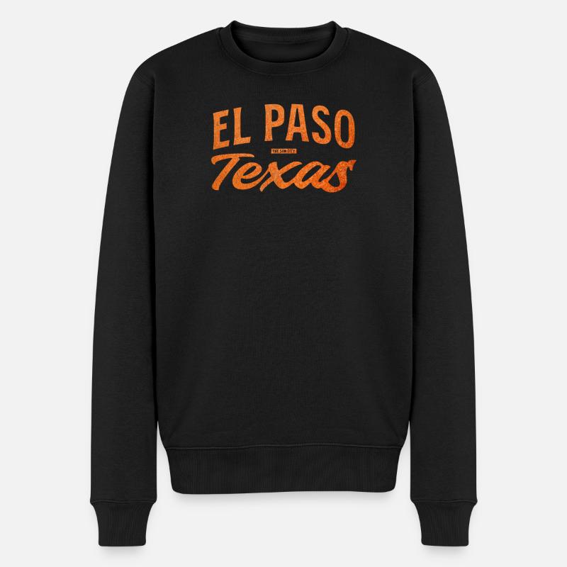 Logo d’écriture d’El Paso, Texas - Pull Premium bio Homme - noir