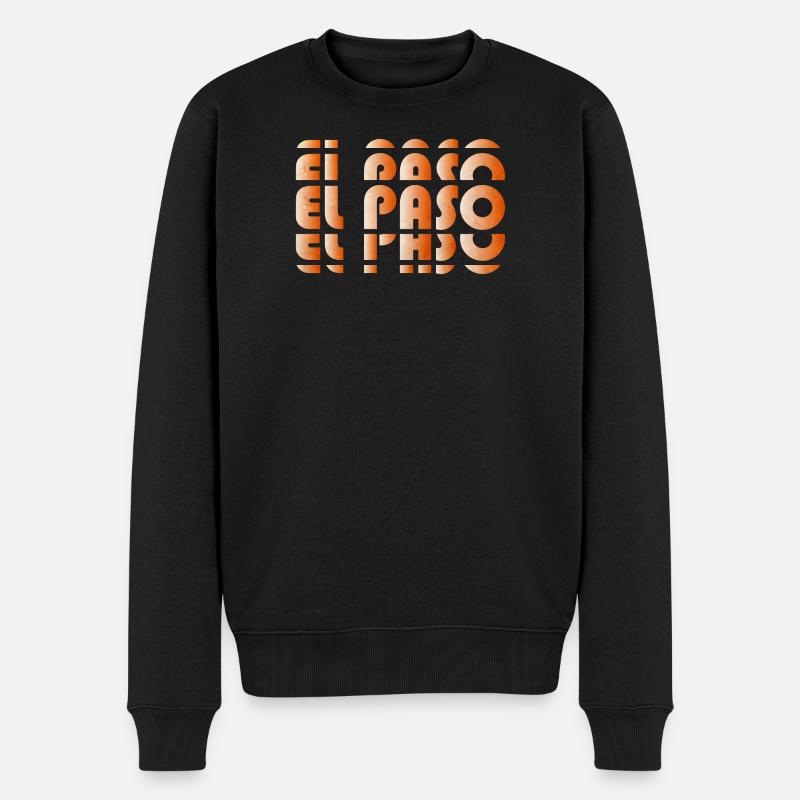 El Paso Gradient Grid - Männer Premium Bio Pullover - Schwarz
