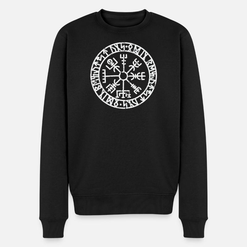 Wikinger Symbol - Männer Premium Bio Pullover - Schwarz