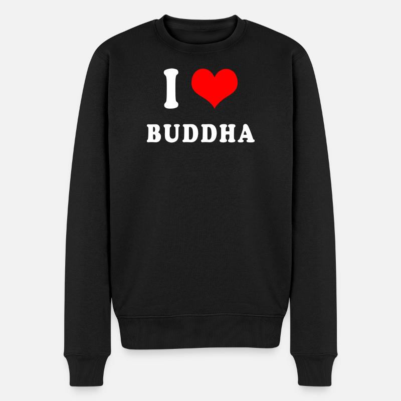J'adore Bouddha - Pull Premium bio Homme - noir