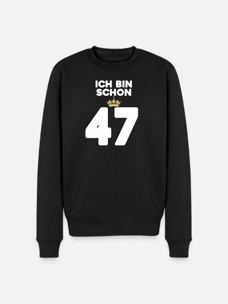 ICH BIN 37 - Männer Premium Bio Pullover - Schwarz