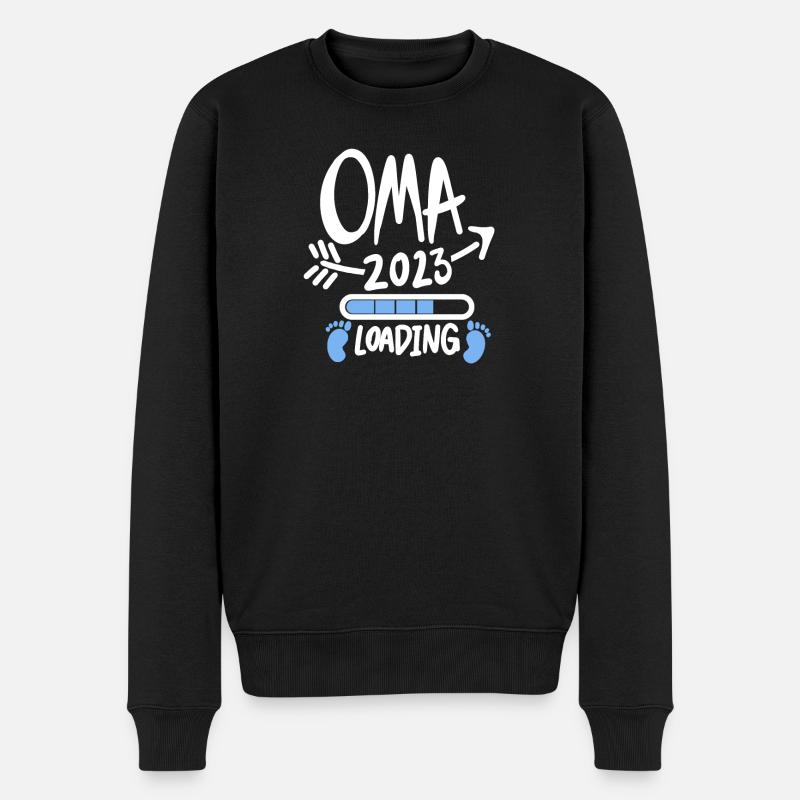 Oma 2023 - Werdende Oma 2023 - Männer Premium Bio Pullover - Schwarz