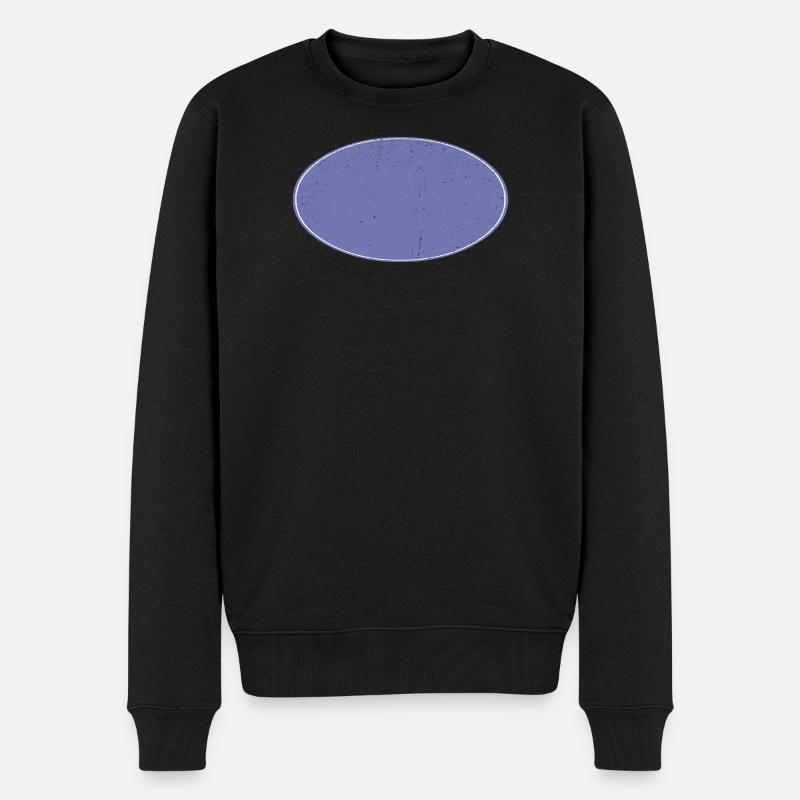Fond ovale Dirty Purple - Pull Premium bio Homme - noir