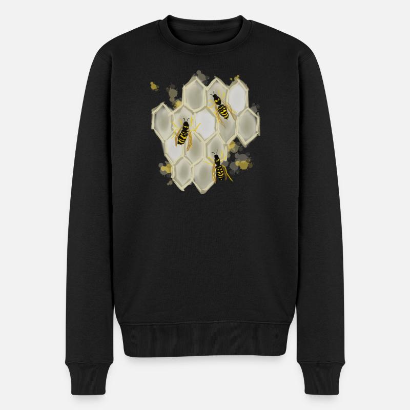 Wespen - Männer Premium Bio Pullover - Schwarz