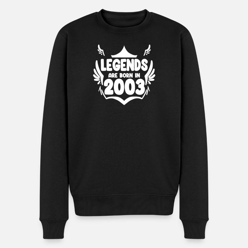 2003 - Born 2003 - Men's Premium Organic Jumper - black