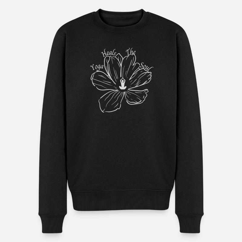Yoga Heals the Soul - Yoga Vibe Tee - Männer Premium Bio Pullover - Schwarz