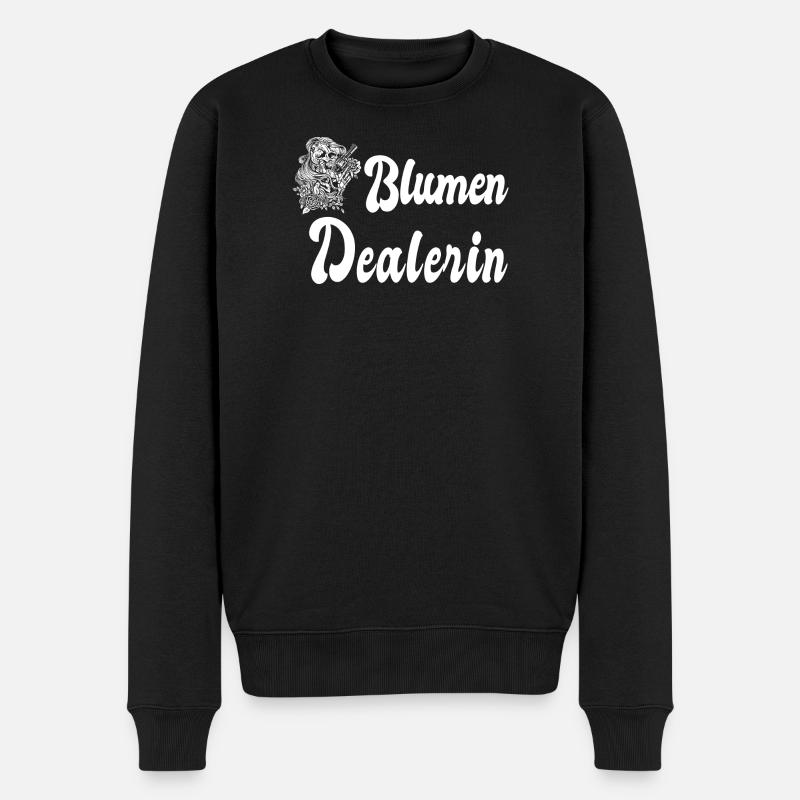 Blumen Dealerin - Männer Premium Bio Pullover - Schwarz