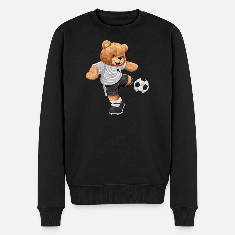 Teddy botteur en look football - Pull Premium bio Homme - noir