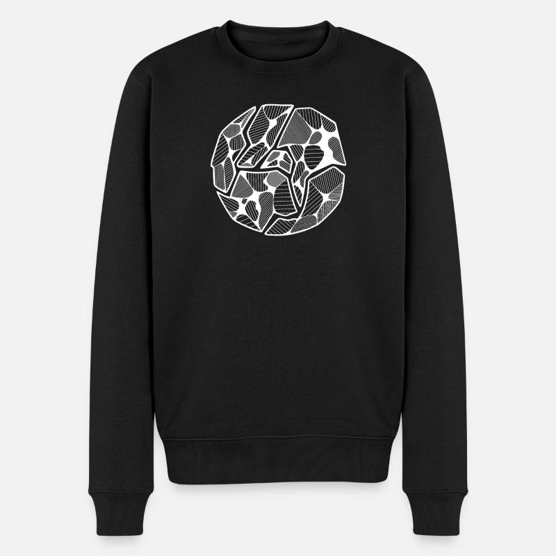 Welt - Männer Premium Bio Pullover - Schwarz