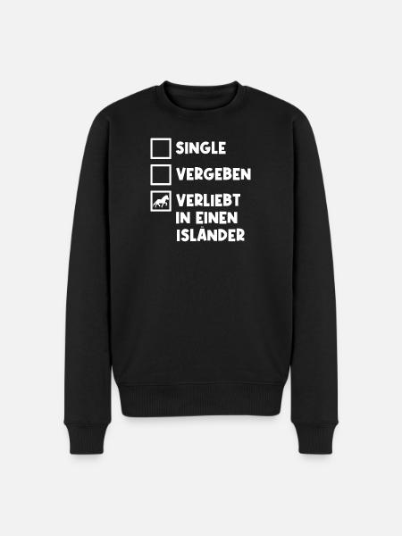 Islandpferde Pferdeliebe Statement Pferdenarr - Männer Premium Bio Pullover - Schwarz