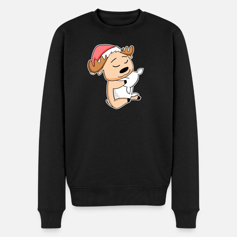 Noël des wapitis - Pull Premium bio Homme - noir