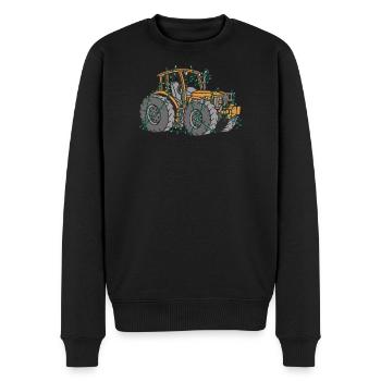 Tracteur String Lights Farmer Cadeau de Noël - Pull Premium bio Homme - noir - Devant - Nico (187cm)