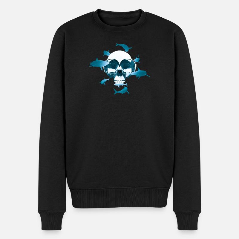 Tête De Mort & Plongée Sous-Marine - Pull Premium bio Homme - noir
