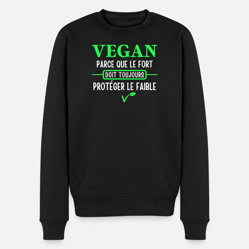 végan, je suis végan - Pull Premium bio Homme - noir