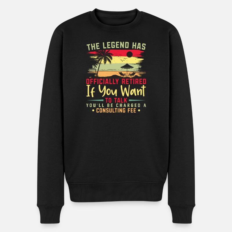 La légende est officiellement retirée - Pull Premium bio Homme - noir