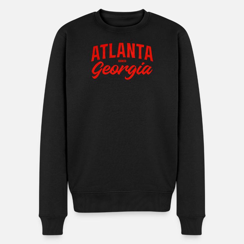 Logo d’écriture d’Atlanta Georgia - Pull Premium bio Homme - noir