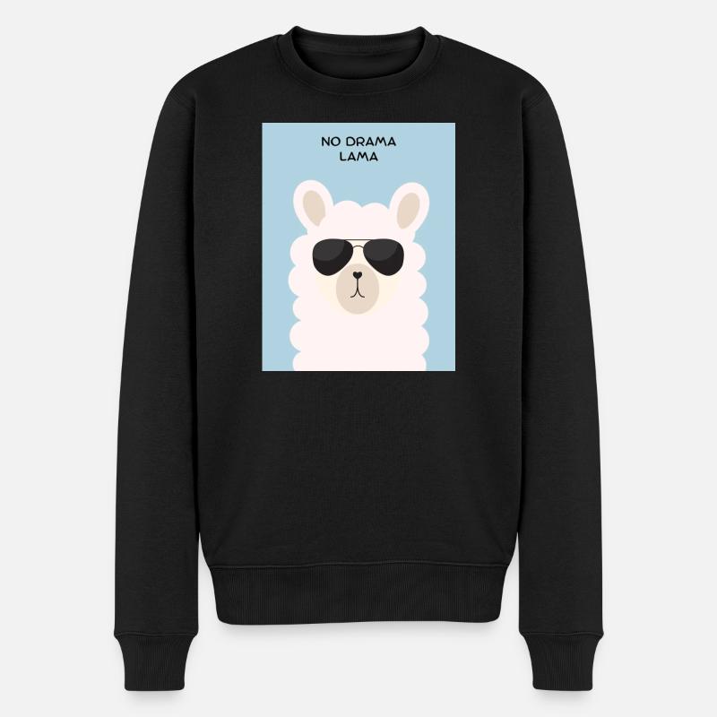No Drama Lama Sonnenbrille - Männer Premium Bio Pullover - Schwarz
