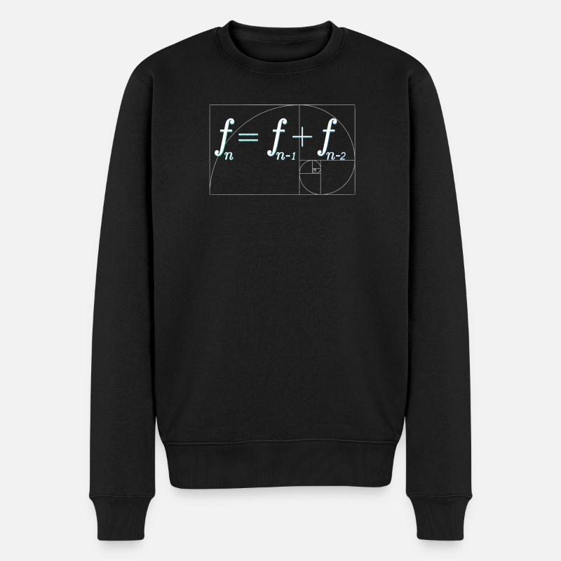 Fibonacci-Folge - Männer Premium Bio Pullover - Schwarz