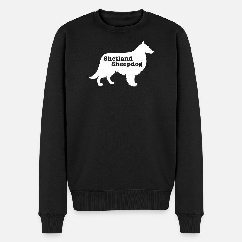 Shetland Schäferhund - Männer Premium Bio Pullover - Schwarz