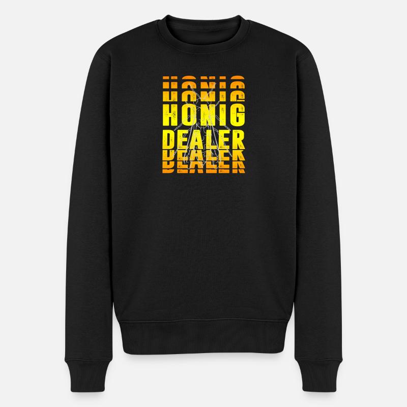 Honig Dealer Design - Männer Premium Bio Pullover - Schwarz