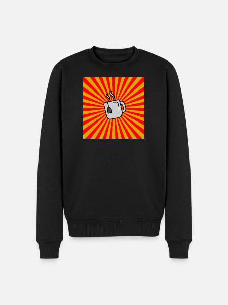 Sunburst Tea red yellow-Sunrise Teacup - Men's Premium Organic Jumper - black