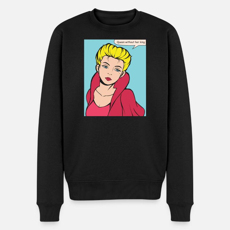 Reine sans roi Pop Art - Pull Premium bio Homme - noir