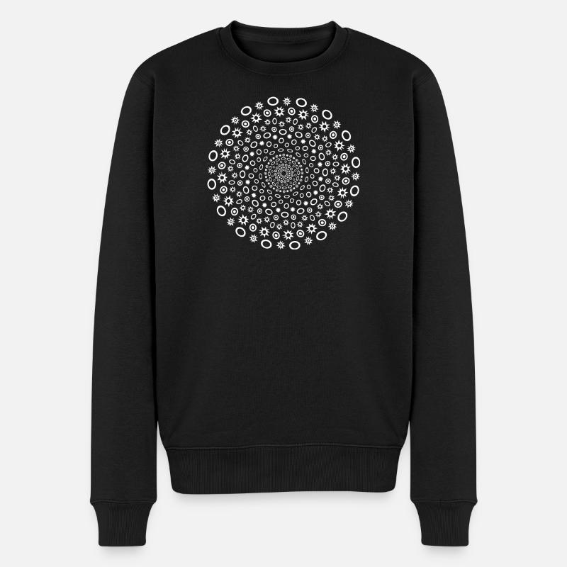 Kreise und Sterne - Männer Premium Bio Pullover - Schwarz