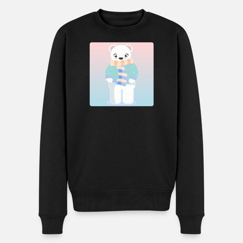 Mignon ours polaire VÊTEMENTS D’HIVER - Pull Premium bio Homme - noir