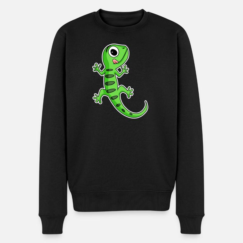 Lézard Gecko - Pull Premium bio Homme - noir