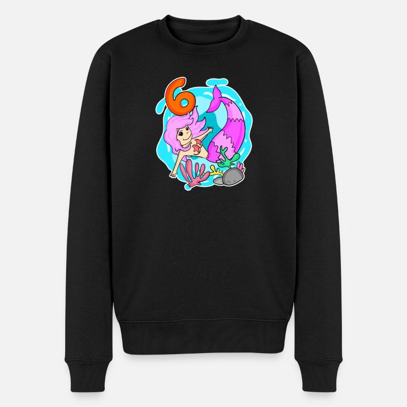 Fille 6 ans - Sirène - Pull Premium bio Homme - noir