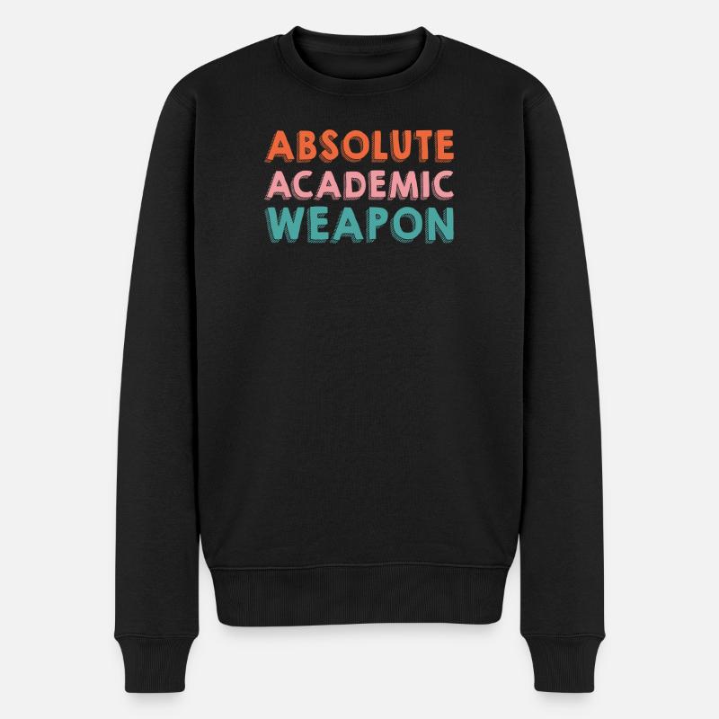 Studenten Absolute Academic Weapon - Männer Premium Bio Pullover - Schwarz