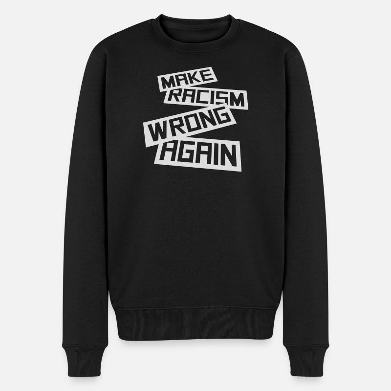 Rendre le racisme répréhensible - Pull Premium bio Homme - noir