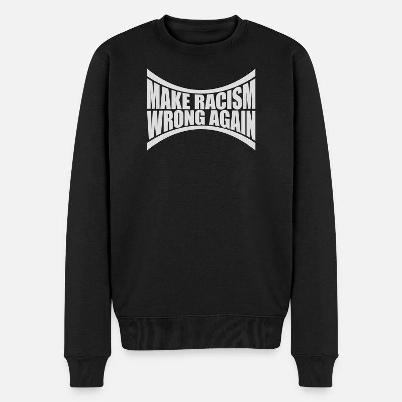 Rendre le racisme répréhensible - Pull Premium bio Homme - noir