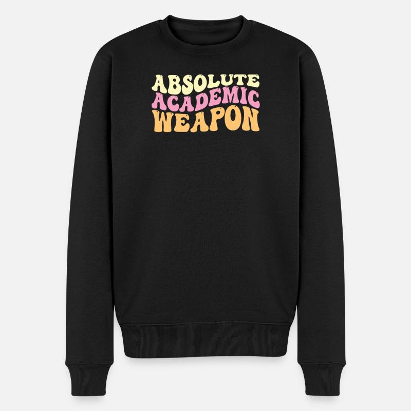 Studenten Absolute Academic Weapon - Männer Premium Bio Pullover - Schwarz