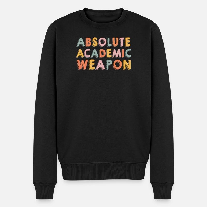Studenten Absolute Academic Weapon - Männer Premium Bio Pullover - Schwarz