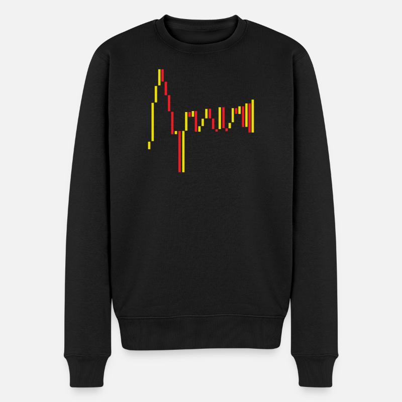 Bourse d’Espagne Rouge Jaune - Pull Premium bio Homme - noir