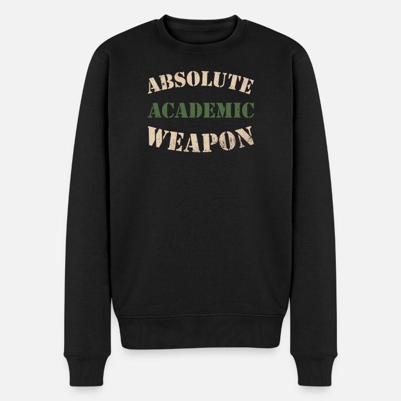 Studenten Absolute Academic Weapon - Männer Premium Bio Pullover - Schwarz