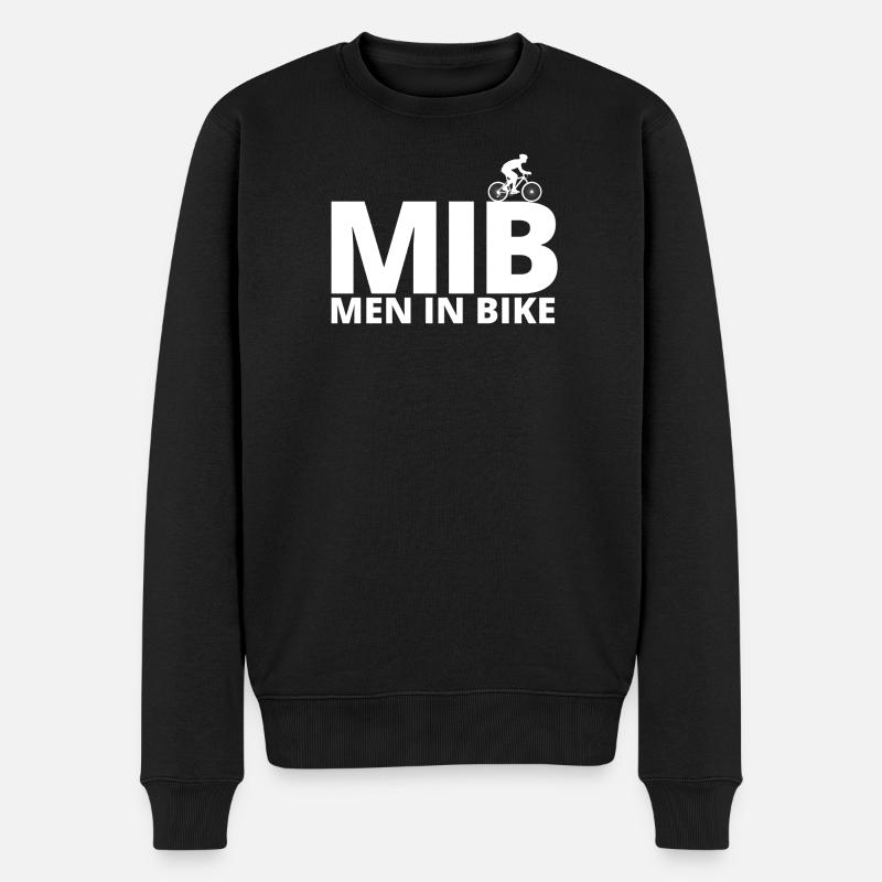 Radfahren, Radfahrer, Fahrradfan - Männer Premium Bio Pullover - Schwarz